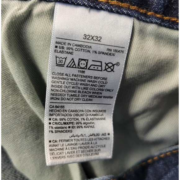 Old Navy Jeans Mens 32x32 Blue Boot Cut Built In Tough Flex Dark Wash Outdoors - Picture 11 of 15